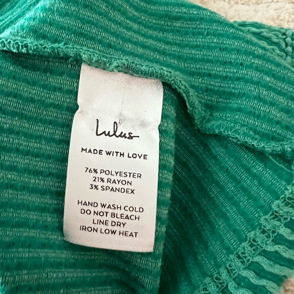 Lulu's Vibrant Green Ribbed Tank Top - Picture 8 of 8